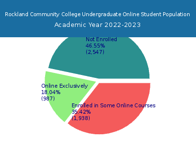 Rockland Community College 2023 Online Student Population chart