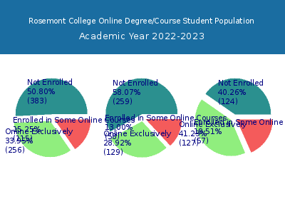 Rosemont College 2023 Online Student Population chart