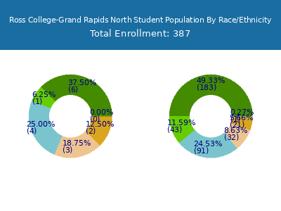 Ross College-Grand Rapids North 2025 Student Population by Gender and Race chart