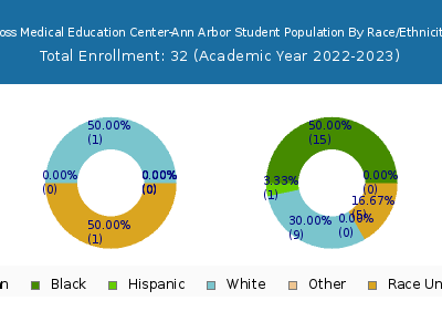 Ross Medical Education Center-Ann Arbor 2023 Student Population by Gender and Race chart