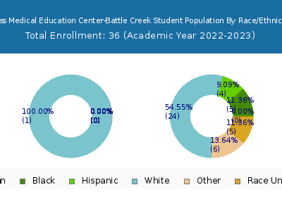 Ross Medical Education Center-Battle Creek 2023 Student Population by Gender and Race chart