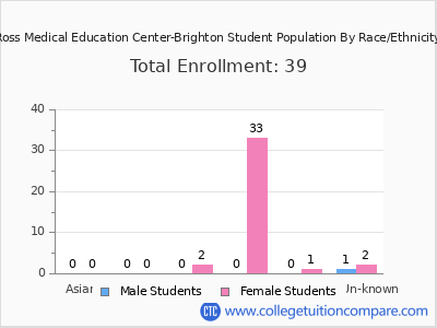 Ross Medical Education Center-Brighton 2025 Student Population by Gender and Race chart
