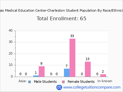 Ross Medical Education Center-Charleston 2025 Student Population by Gender and Race chart