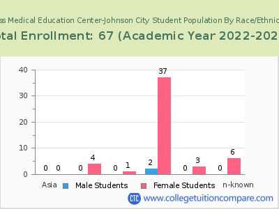 Ross Medical Education Center-Johnson City 2023 Student Population by Gender and Race chart
