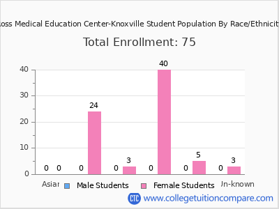Ross Medical Education Center-Knoxville 2025 Student Population by Gender and Race chart