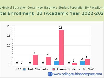 Ross Medical Education Center-New Baltimore 2023 Student Population by Gender and Race chart