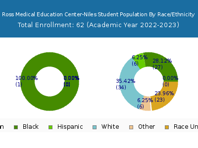 Ross Medical Education Center-Niles 2023 Student Population by Gender and Race chart