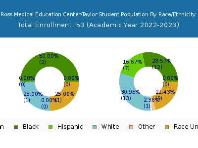 Ross Medical Education Center-Taylor 2023 Student Population by Gender and Race chart