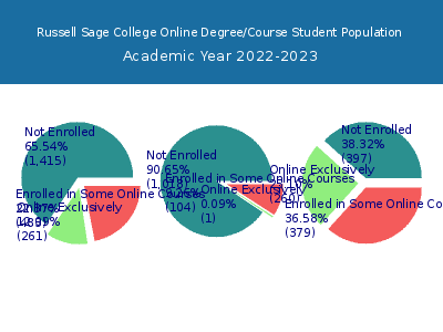 Russell Sage College 2023 Online Student Population chart