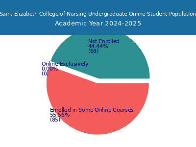 Saint Elizabeth College of Nursing 2025 Online Student Population chart