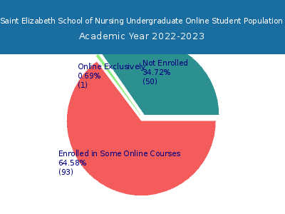 Saint Elizabeth School of Nursing 2023 Online Student Population chart