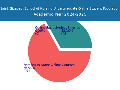 Saint Elizabeth School of Nursing 2025 Online Student Population chart