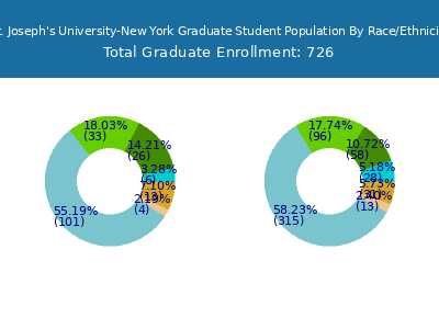 St. Joseph's University-New York 2025 Graduate Enrollment by Gender and Race chart