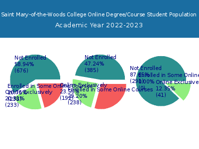 Saint Mary-of-the-Woods College 2023 Online Student Population chart