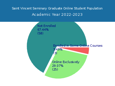 Saint Vincent Seminary 2023 Online Student Population chart