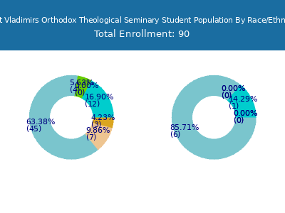 Saint Vladimirs Orthodox Theological Seminary 2025 Student Population by Gender and Race chart