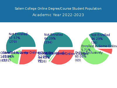 Salem College 2023 Online Student Population chart