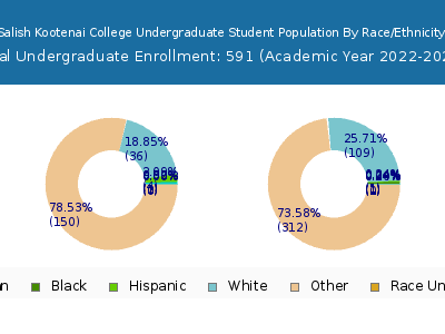 Salish Kootenai College 2023 Undergraduate Enrollment by Gender and Race chart