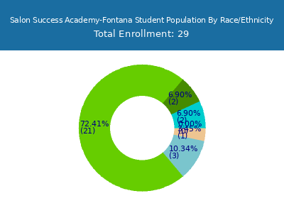 Salon Success Academy-Fontana 2025 Student Population by Gender and Race chart