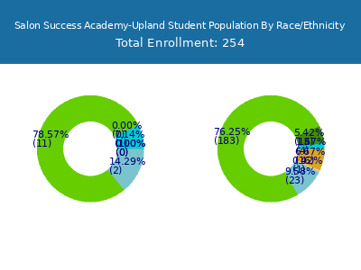 Salon Success Academy-Upland 2025 Student Population by Gender and Race chart