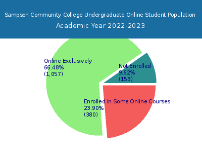 Sampson Community College 2023 Online Student Population chart