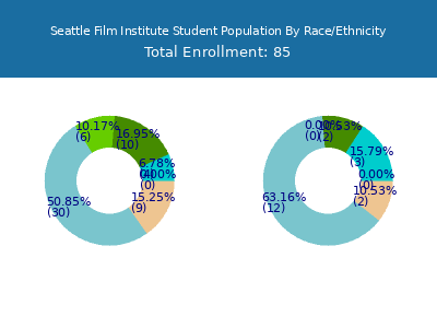 Seattle Film Institute 2025 Student Population by Gender and Race chart