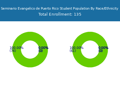 Seminario Evangelico de Puerto Rico 2025 Student Population by Gender and Race chart