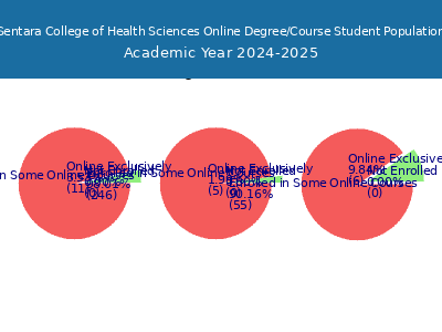 Sentara College of Health Sciences 2025 Online Student Population chart