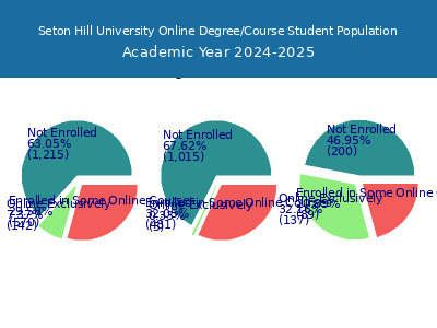 Seton Hill University 2025 Online Student Population chart