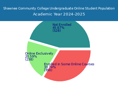 Shawnee Community College 2025 Online Student Population chart