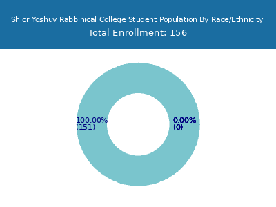 Sh'or Yoshuv Rabbinical College 2025 Student Population by Gender and Race chart