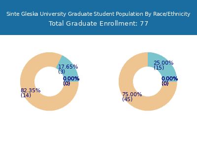 Sinte Gleska University 2025 Graduate Enrollment by Gender and Race chart