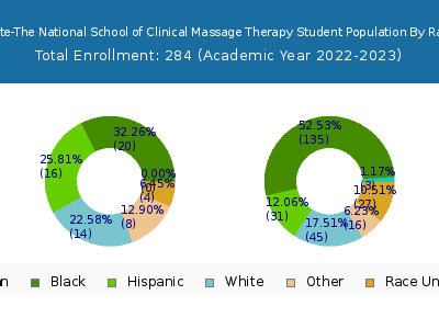 Soma Institute-The National School of Clinical Massage Therapy 2023 Student Population by Gender and Race chart