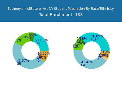 Sotheby's Institute of Art-NY 2025 Student Population by Gender and Race chart