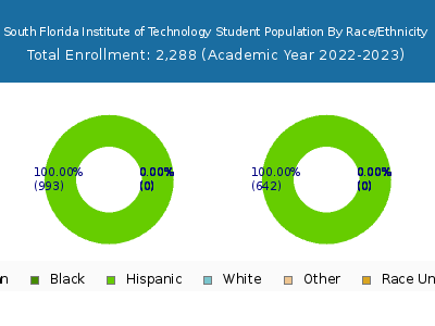 South Florida Institute of Technology 2023 Student Population by Gender and Race chart