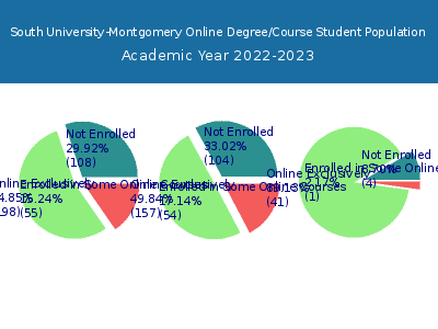 South University-Montgomery 2023 Online Student Population chart