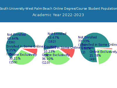 South University-West Palm Beach 2023 Online Student Population chart