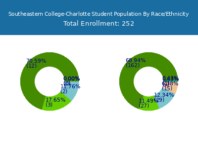 Southeastern College-Charlotte 2025 Student Population by Gender and Race chart
