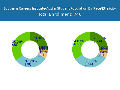 Southern Careers Institute-Austin 2025 Student Population by Gender and Race chart