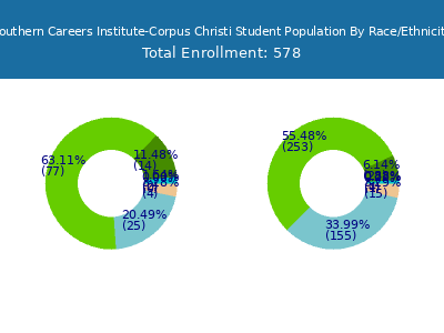 Southern Careers Institute-Corpus Christi 2025 Student Population by Gender and Race chart