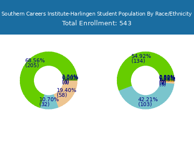 Southern Careers Institute-Harlingen 2025 Student Population by Gender and Race chart