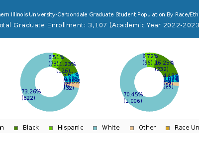 Southern Illinois University-Carbondale 2023 Graduate Enrollment by Gender and Race chart