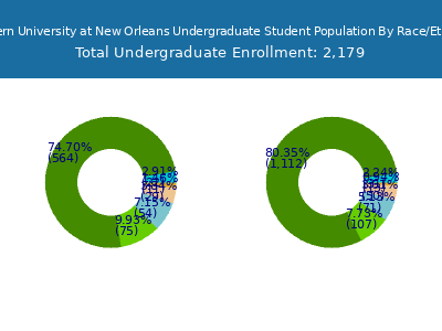 Southern University at New Orleans 2025 Undergraduate Enrollment by Gender and Race chart