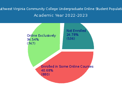Southwest Virginia Community College 2023 Online Student Population chart