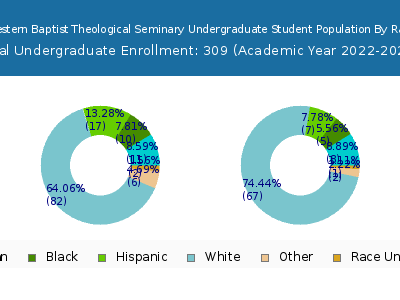 The Southwestern Baptist Theological Seminary 2023 Undergraduate Enrollment by Gender and Race chart