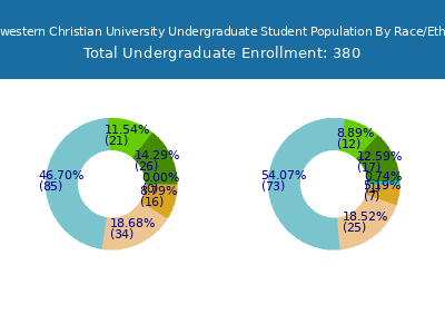 Southwestern Christian University 2025 Undergraduate Enrollment by Gender and Race chart