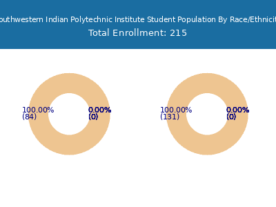Southwestern Indian Polytechnic Institute 2025 Student Population by Gender and Race chart
