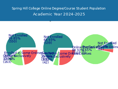 Spring Hill College 2025 Online Student Population chart