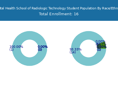 Capital Health School of Radiologic Technology 2025 Student Population by Gender and Race chart