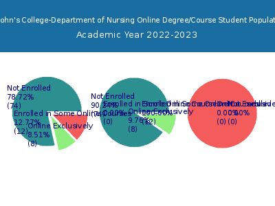 St. John's College-Department of Nursing 2023 Online Student Population chart